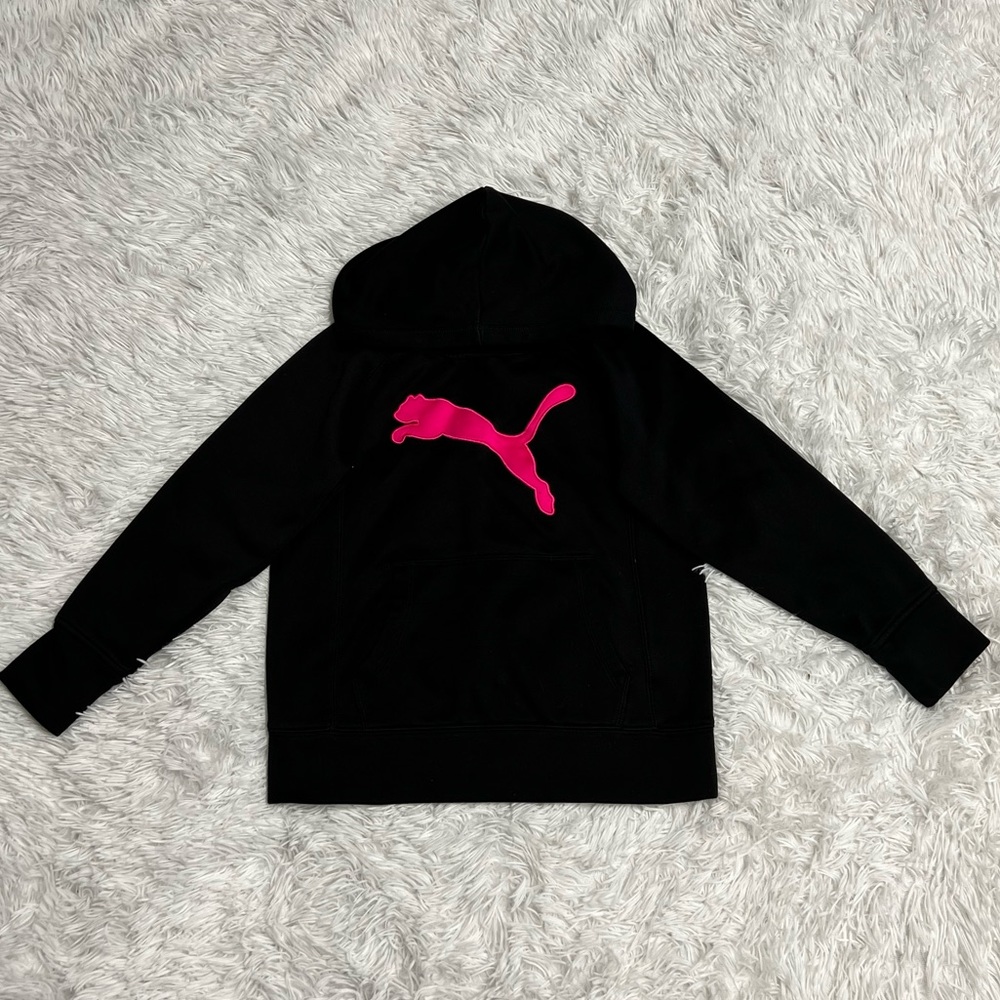 Puma Girls Hoodie Pink&Black